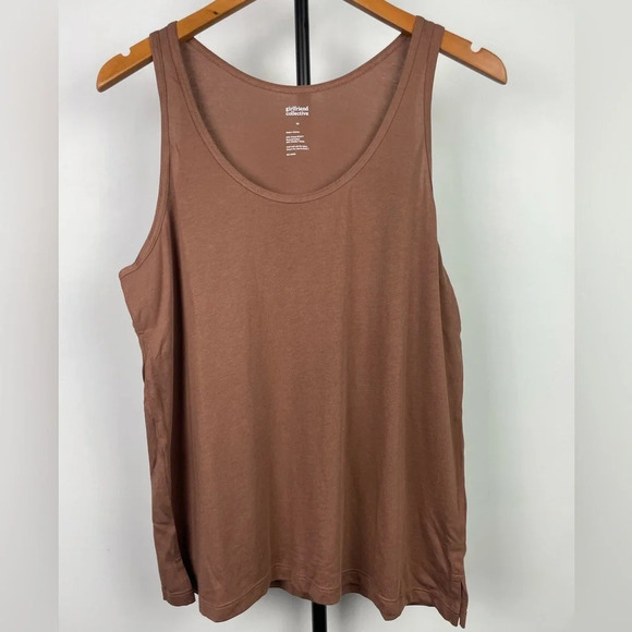 Girlfriend Collective Brown Athletic Athleisure Soft Buttery Tank Top - Picture 1 of 5